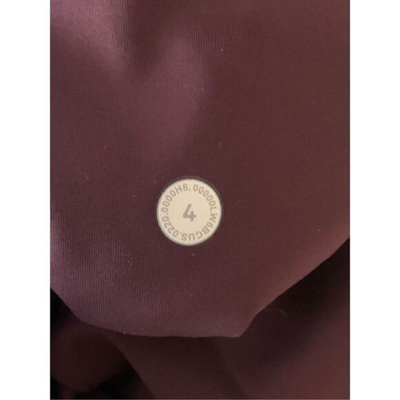 Lululemon Fast and Free Crop II 19" *Non-Reflective Cassis Burgundy Size 4 - Picture 6 of 6